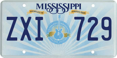 MS license plate ZXI729