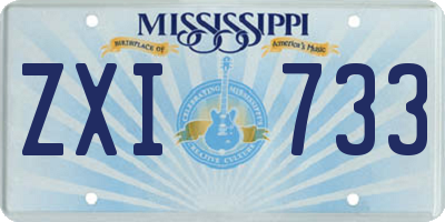 MS license plate ZXI733