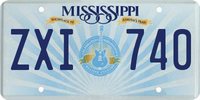 MS license plate ZXI740