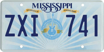 MS license plate ZXI741