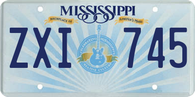 MS license plate ZXI745
