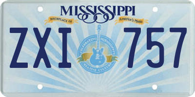 MS license plate ZXI757