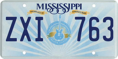 MS license plate ZXI763