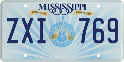 MS license plate ZXI769