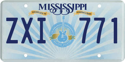 MS license plate ZXI771