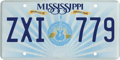 MS license plate ZXI779
