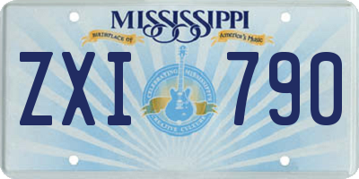 MS license plate ZXI790