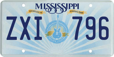 MS license plate ZXI796