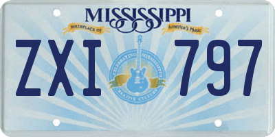 MS license plate ZXI797