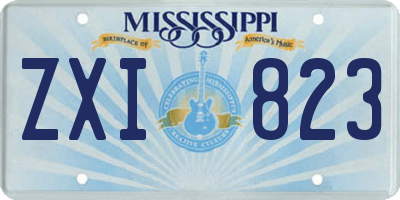 MS license plate ZXI823