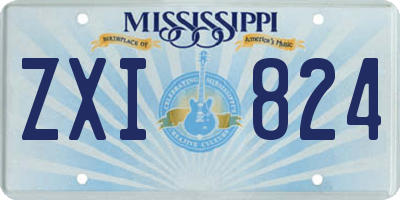 MS license plate ZXI824
