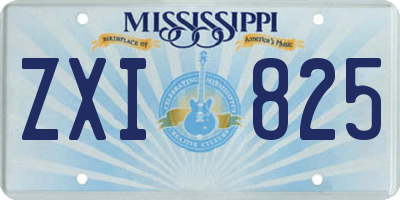 MS license plate ZXI825