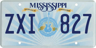 MS license plate ZXI827