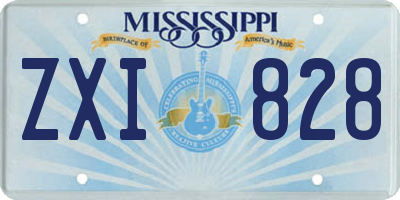 MS license plate ZXI828