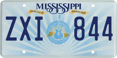 MS license plate ZXI844