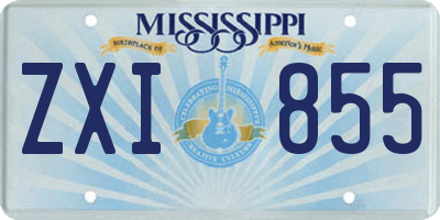 MS license plate ZXI855