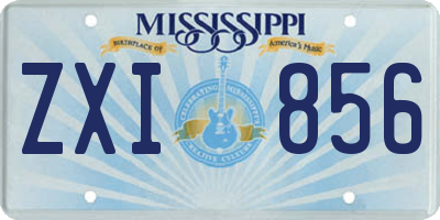 MS license plate ZXI856
