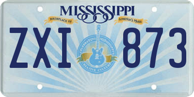 MS license plate ZXI873
