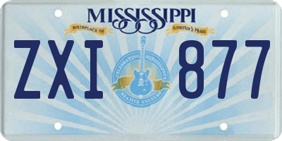 MS license plate ZXI877