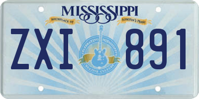 MS license plate ZXI891