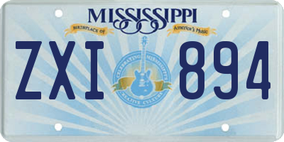MS license plate ZXI894