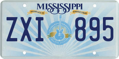 MS license plate ZXI895
