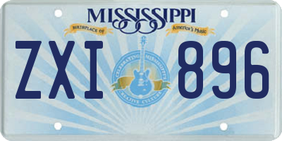MS license plate ZXI896