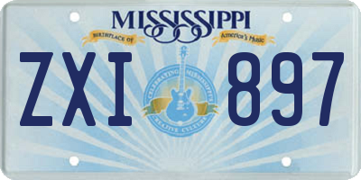 MS license plate ZXI897