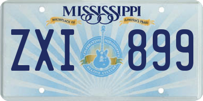 MS license plate ZXI899