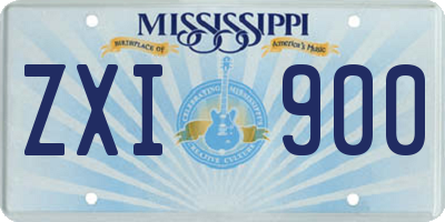 MS license plate ZXI900