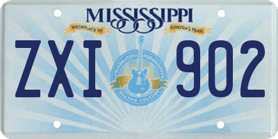 MS license plate ZXI902