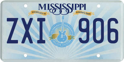 MS license plate ZXI906