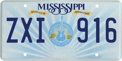 MS license plate ZXI916