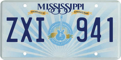 MS license plate ZXI941