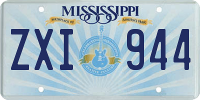 MS license plate ZXI944