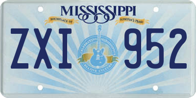 MS license plate ZXI952