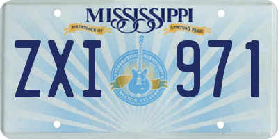 MS license plate ZXI971