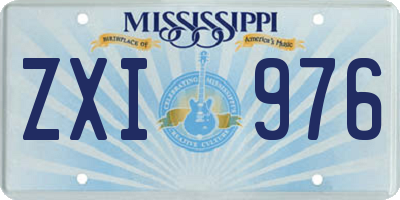 MS license plate ZXI976