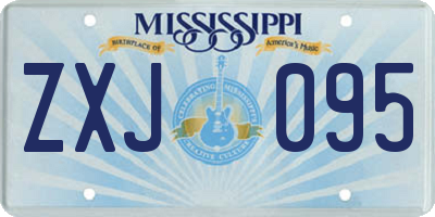 MS license plate ZXJ095