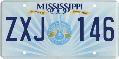 MS license plate ZXJ146