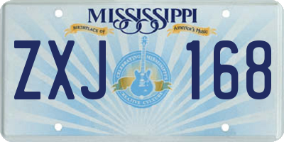 MS license plate ZXJ168