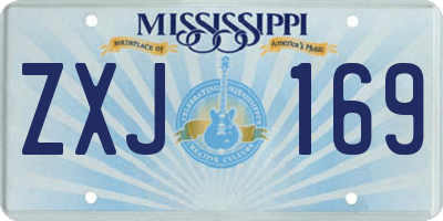 MS license plate ZXJ169