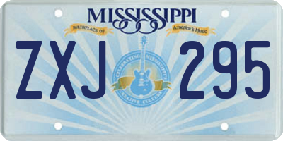 MS license plate ZXJ295