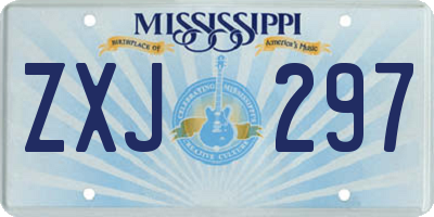 MS license plate ZXJ297