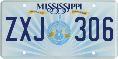 MS license plate ZXJ306