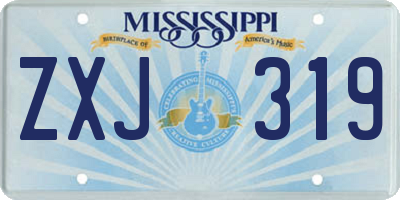 MS license plate ZXJ319