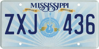 MS license plate ZXJ436
