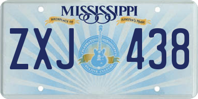 MS license plate ZXJ438
