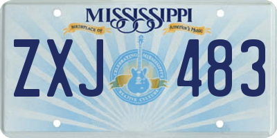 MS license plate ZXJ483
