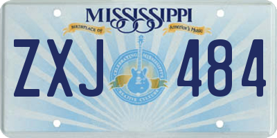 MS license plate ZXJ484